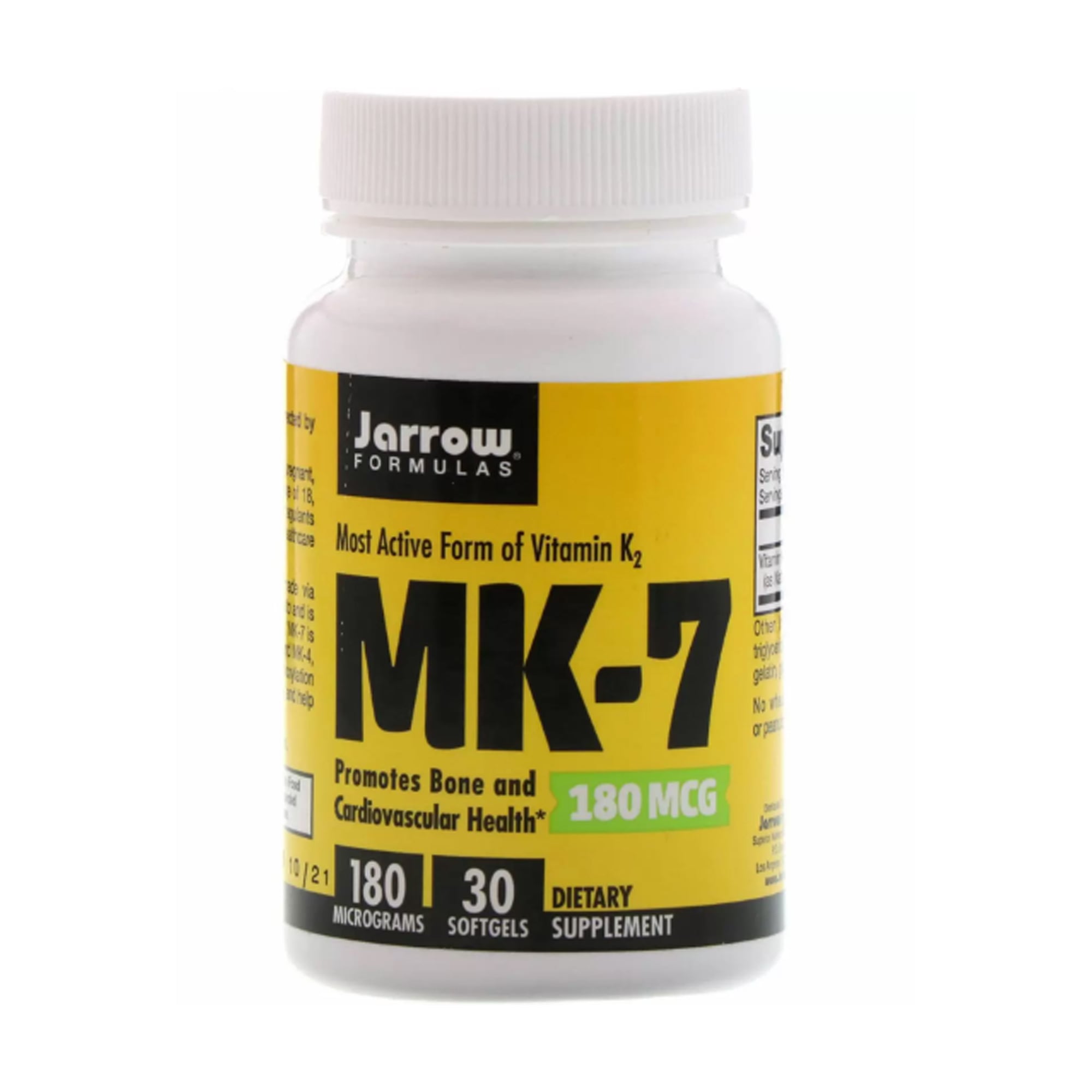 Уцінка! Найактивніша форма вітаміну К2 Jarrow Formulas Vitamin K2 MK-7, 180 мг, 30 желатинових капсул